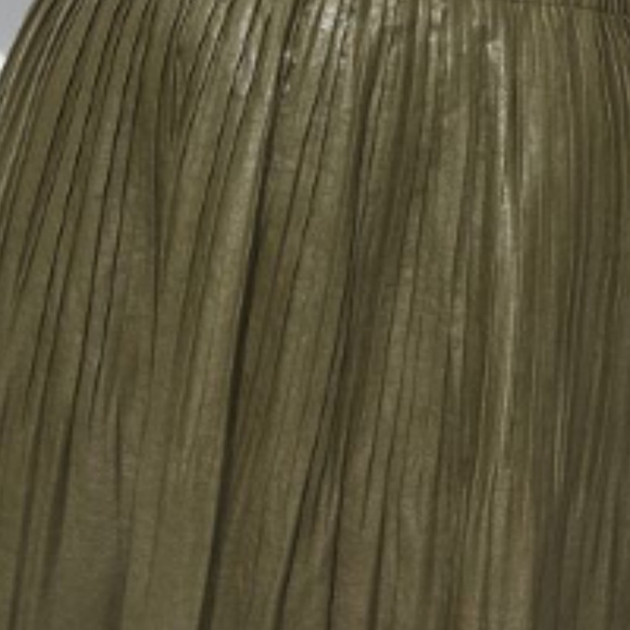 Olive Green Faux Leather Mini Skirt, XL - Picture 3 of 3